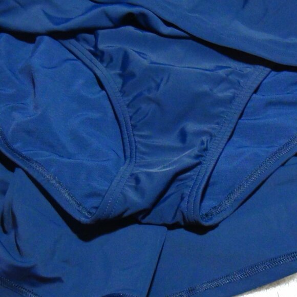 Lands' End Women's Surplice Swim Dress One Piece Swimsuit Tummy Control M 10-12 - Picture 10 of 16